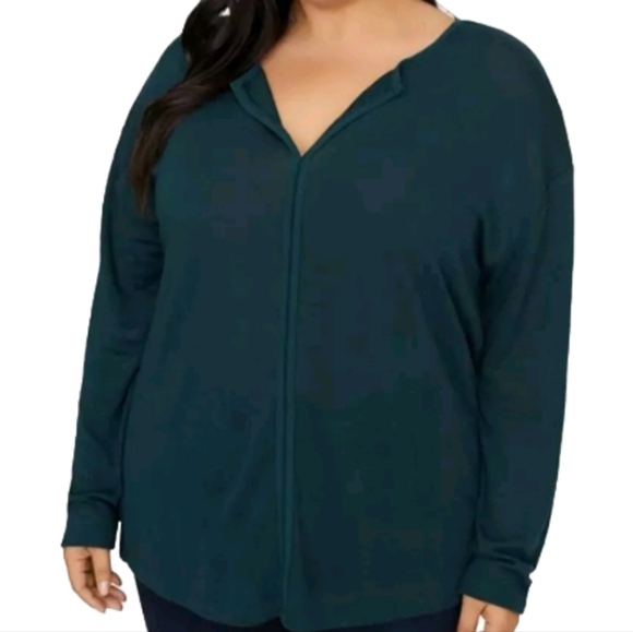 Sanctuary Curve Elina Split-Neck Lightweight pullover sweater size 1X - Picture 2 of 11